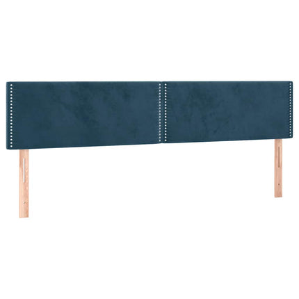 sengegavle 180x5x78/88 cm fløjl mørkeblå