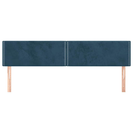 sengegavle 180x5x78/88 cm fløjl mørkeblå