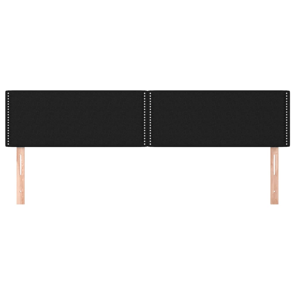 sengegavle 200x5x78/88 cm stof sort