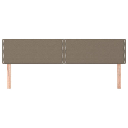 sengegavle 200x5x78/88 cm stof gråbrun