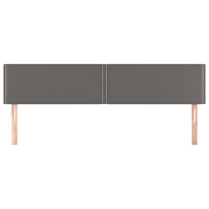 sengegavle 200x5x78/88 cm kunstlæder grå