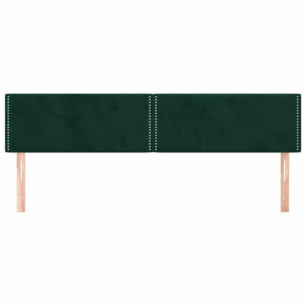 sengegavle 200x5x78/88 cm fløjl mørkegrøn