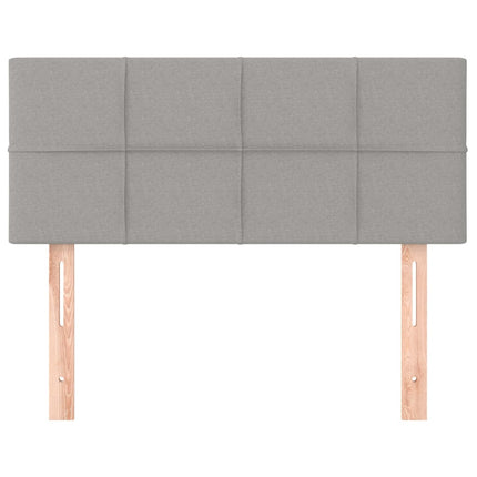 sengegavl 80x5x78/88 cm stof lysegrå