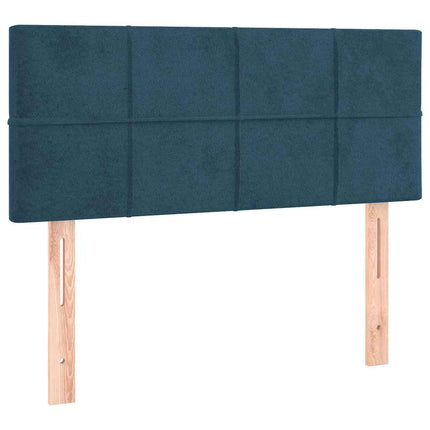 sengegavl 80x5x78/88 cm fløjl mørkeblå