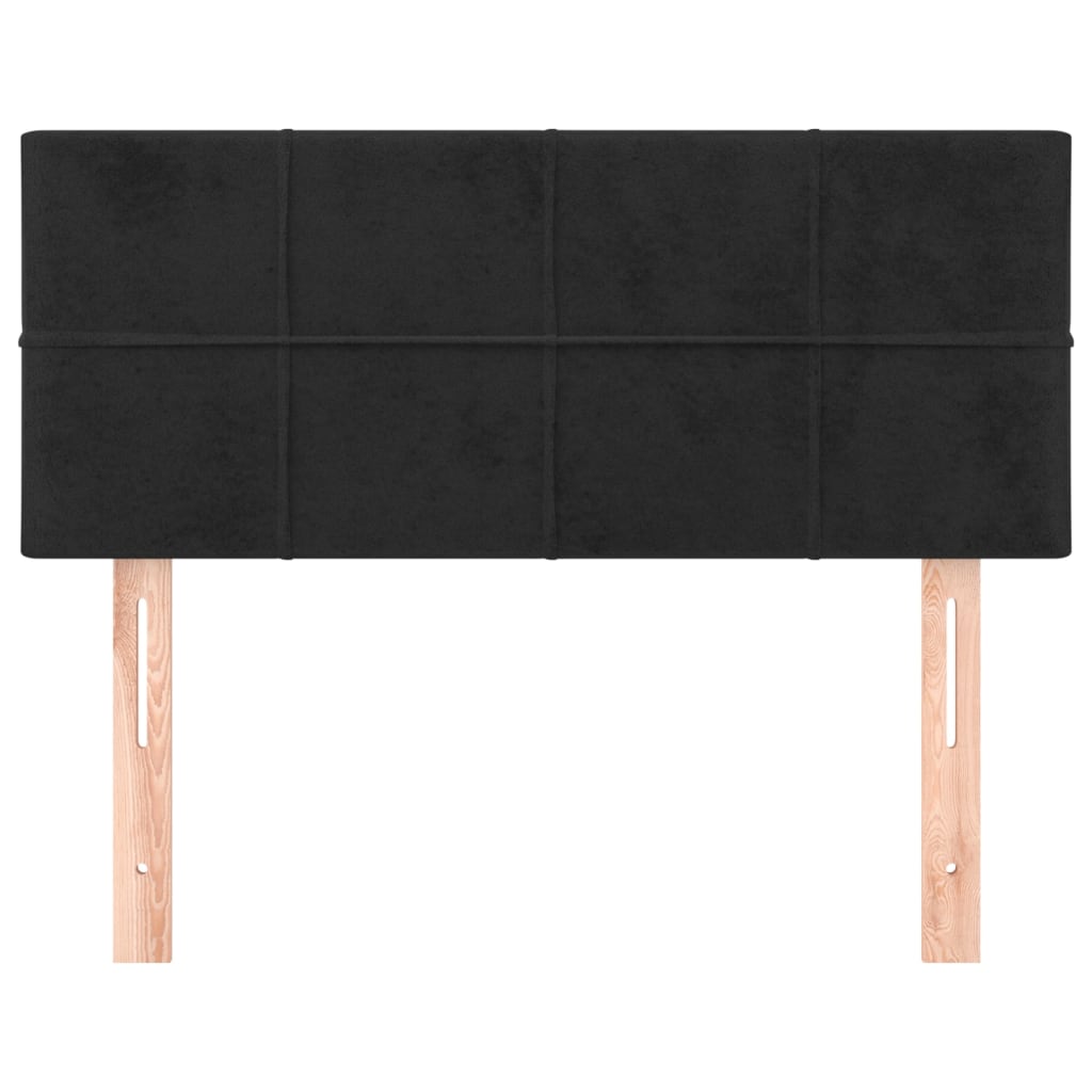 sengegavl 100x5x78/88 cm fløjl sort