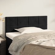 sengegavl 100x5x78/88 cm fløjl sort