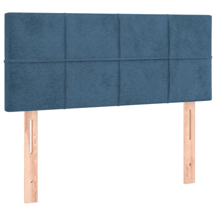 sengegavl 100x5x78/88 cm fløjl mørkeblå
