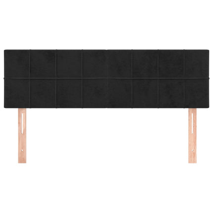sengegavle 144x5x78/88 cm fløjl sort