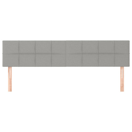 sengegavle 160x5x78/88 cm stof lysegrå