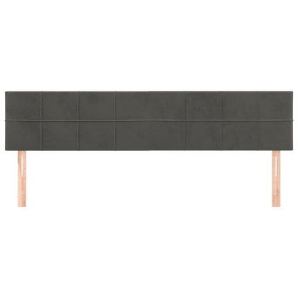 sengegavle 160x5x78/88 cm fløjl mørkegrå