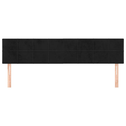 sengegavle 160x5x78/88 cm fløjl sort