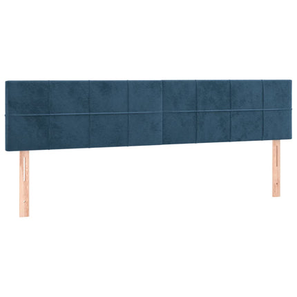 sengegavle 160x5x78/88 cm fløjl mørkeblå