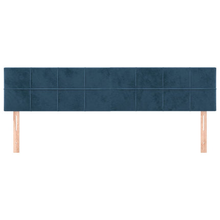 sengegavle 160x5x78/88 cm fløjl mørkeblå
