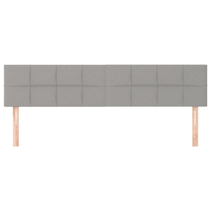 sengegavle 180x5x78/88 cm stof lysegrå