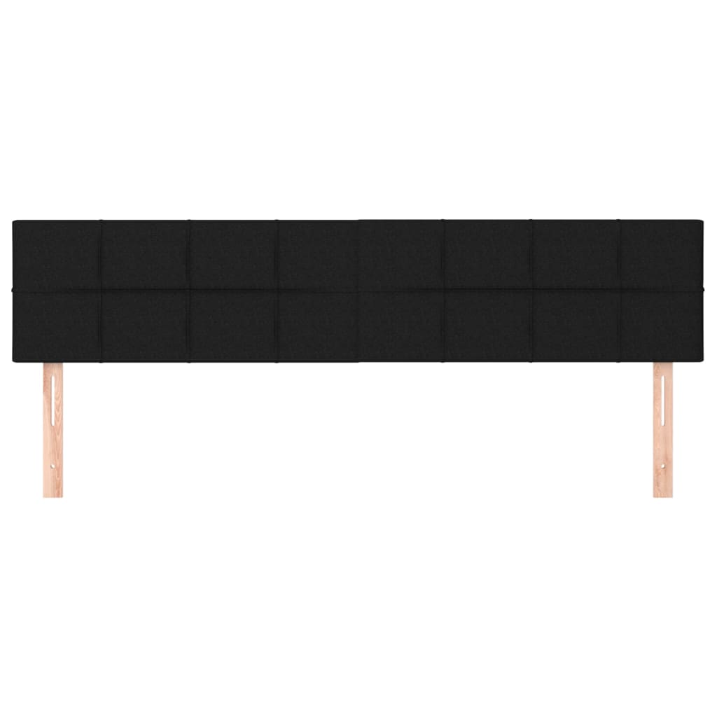sengegavle 180x5x78/88 cm stof sort