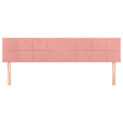 sengegavle 180x5x78/88 cm fløjl lyserød