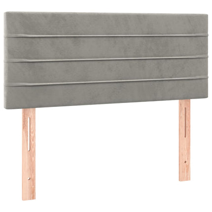 sengegavl 80x5x78/88 cm fløjl lysegrå