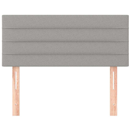 sengegavl 90x5x78/88 cm stof lysegrå