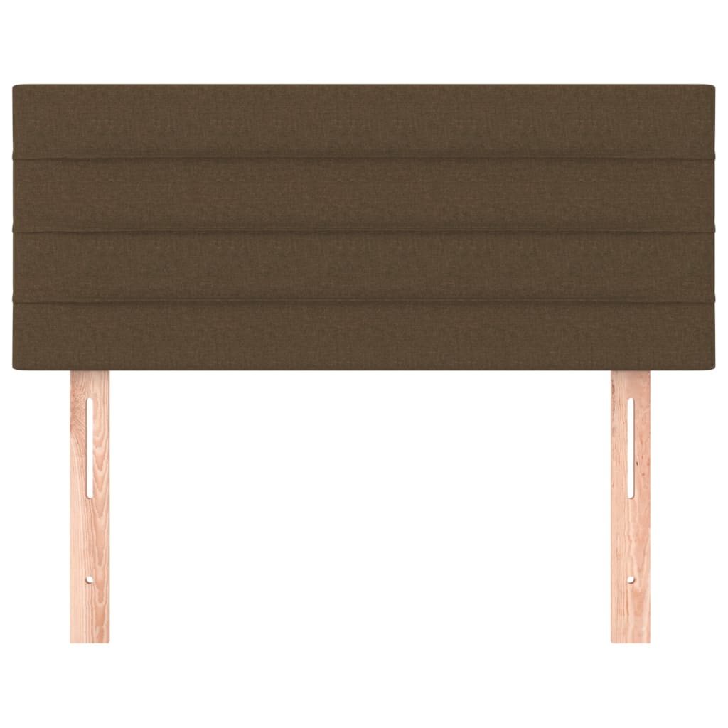 sengegavl 90x5x78/88 cm stof mørkebrun