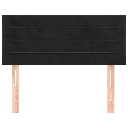 sengegavl 90x5x78/88 cm fløjl sort