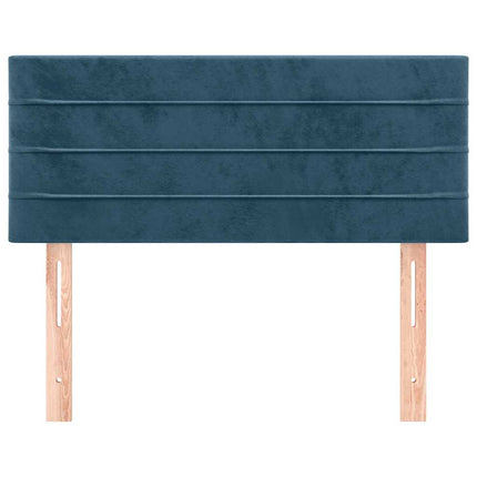 sengegavl 90x5x78/88 cm fløjl mørkeblå