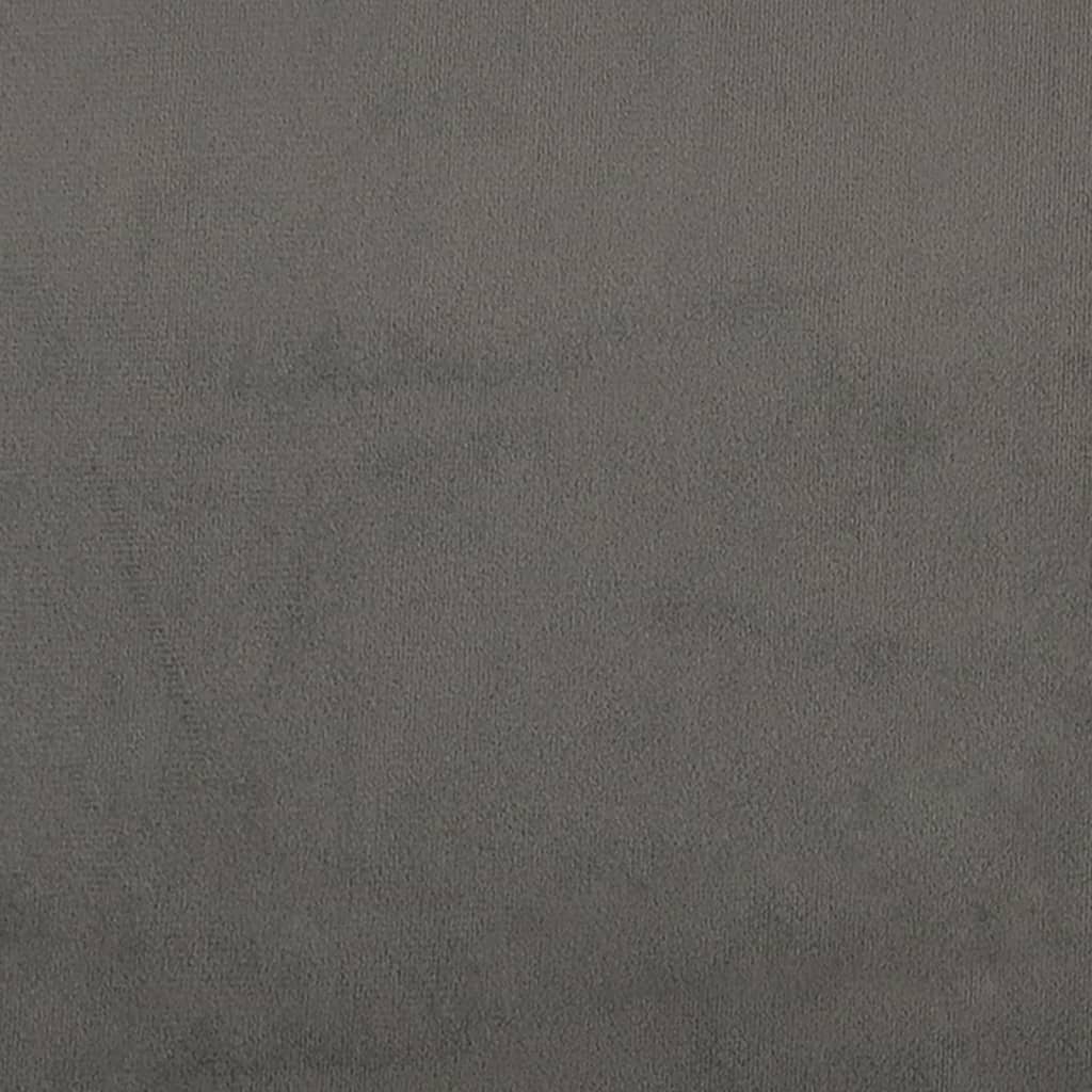 sengegavl 100x5x78/88 cm fløjl mørkegrå