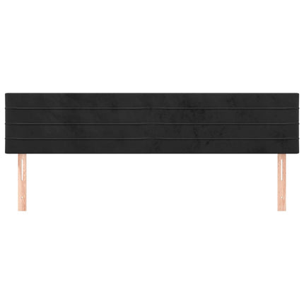 sengegavle 160x5x78/88 cm fløjl sort