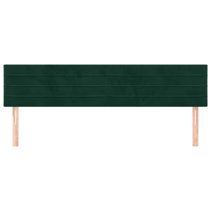 sengegavle 160x5x78/88 cm fløjl mørkegrøn