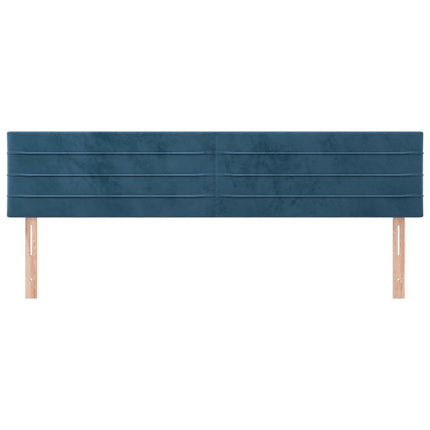 sengegavle 160x5x78/88 cm fløjl mørkeblå