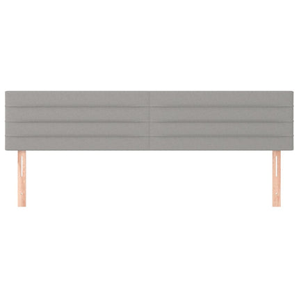 sengegavle 180x5x78/88 cm stof lysegrå