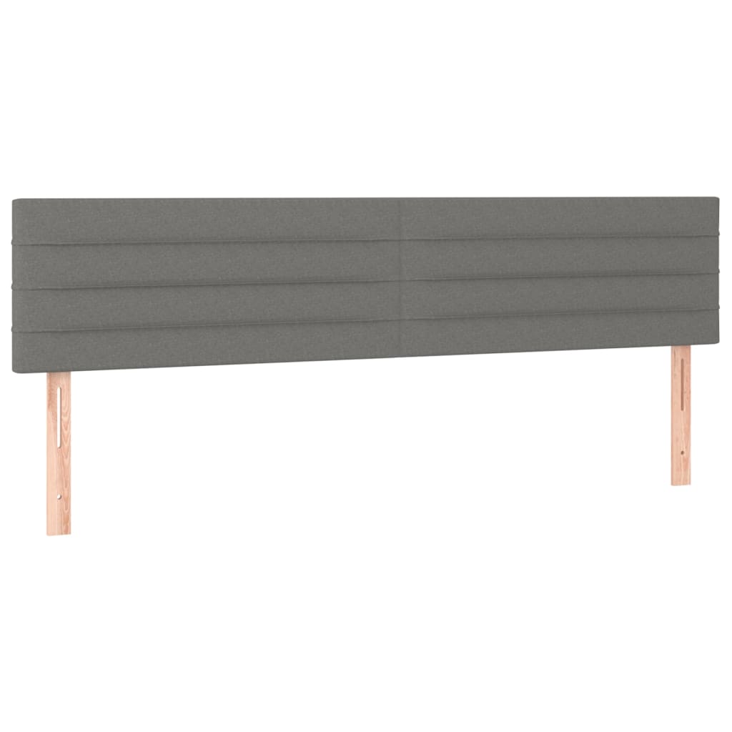 sengegavle 200x5x78/88 cm stof mørkegrå