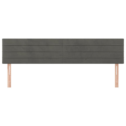 sengegavle 200x5x78/88 cm fløjl mørkegrå