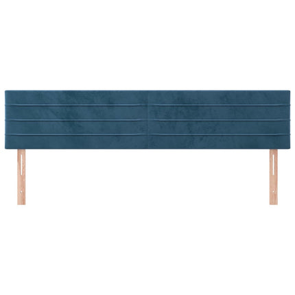 sengegavle 200x5x78/88 cm fløjl mørkeblå