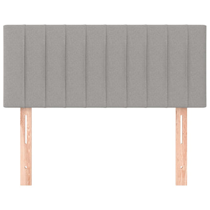 sengegavl 80x5x78/88 cm stof lysegrå