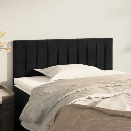 sengegavl 80x5x78/88 cm fløjl sort