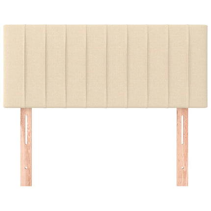 sengegavl 90x5x78/88 cm stof cremefarvet