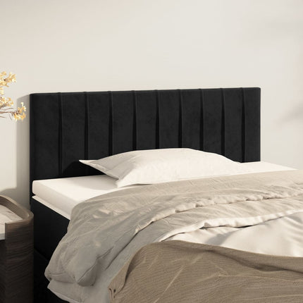 sengegavl 100x5x78/88 cm fløjl sort