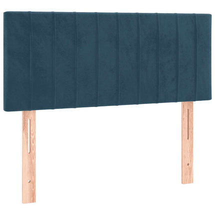 sengegavl 100x5x78/88 cm fløjl mørkeblå