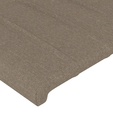 sengegavle 144x5x78/88 cm stof gråbrun