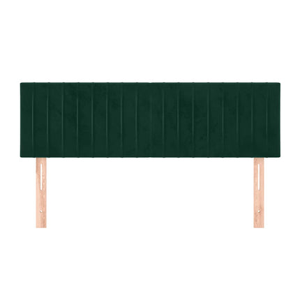 sengegavle 144x5x78/88 cm fløjl mørkegrøn