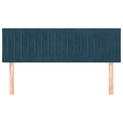 sengegavle 144x5x78/88 cm fløjl mørkeblå