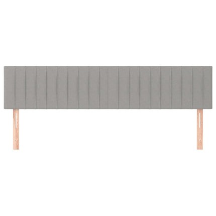 sengegavle 160x5x78/88 cm stof lysegrå