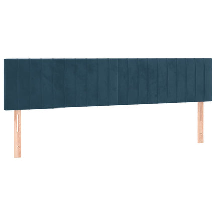 sengegavle 160x5x78/88 cm fløjl mørkeblå