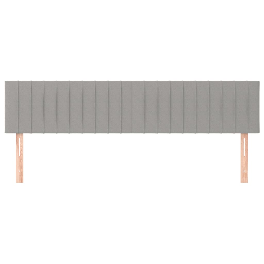 sengegavle 180x5x78/88 cm stof lysegrå