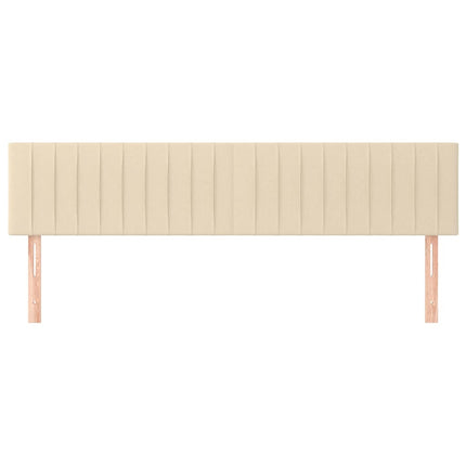 sengegavle 180x5x78/88 cm stof cremefarvet
