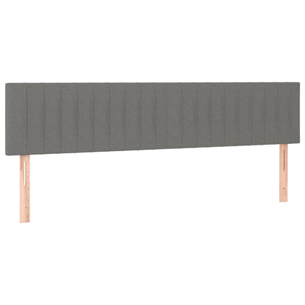 sengegavle 200x5x78/88 cm stof mørkegrå