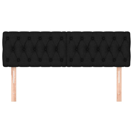 sengegavle 144x7x78/88 cm stof sort