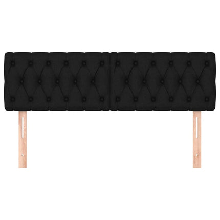 sengegavle 160x7x78/88 cm stof sort