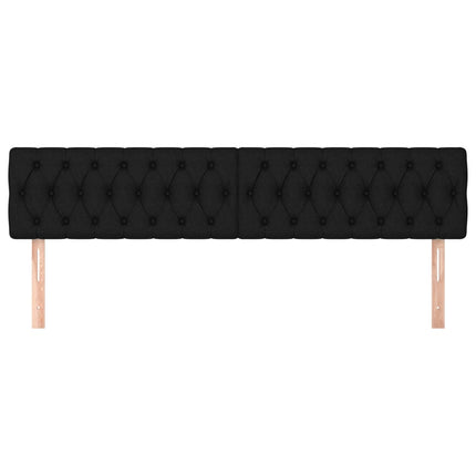 sengegavle 180x7x78/88 cm stof sort