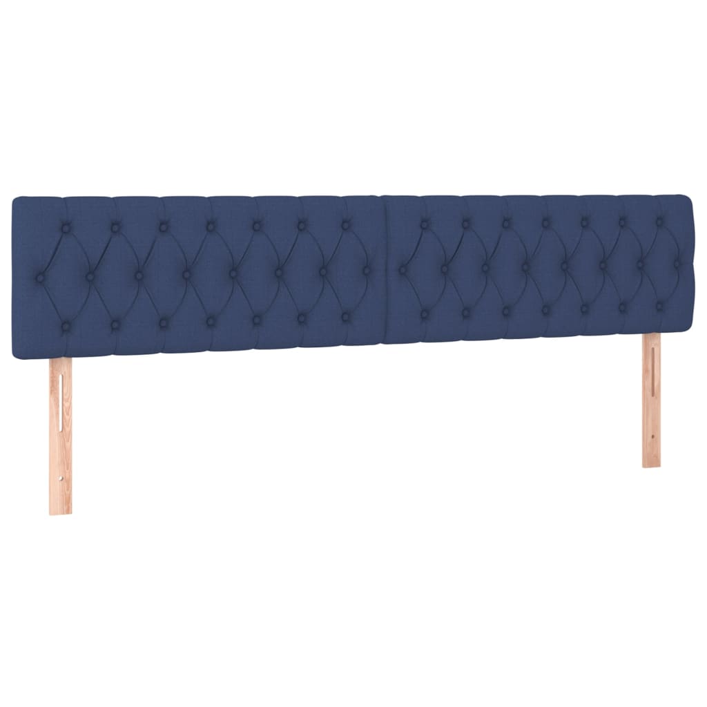 sengegavle 180x7x78/88 cm stof blå